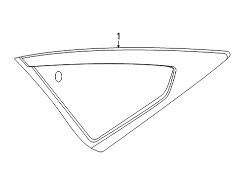 2024 Infiniti QX55 Glass & Hardware - Quarter Panel Diagram