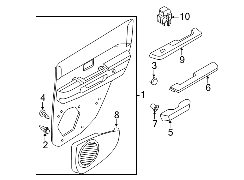FINISHER Rear Door RH BRN Diagram for 82900-2W615