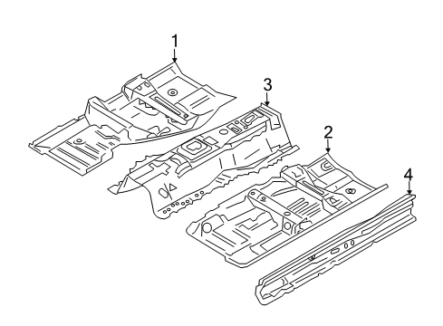 2023 Infiniti Q50 Floor & Rails Diagram