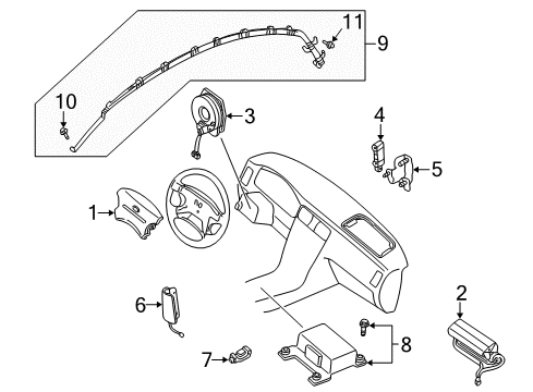 Steering Angle Sensor Assembly Diagram for 47945-3X10A