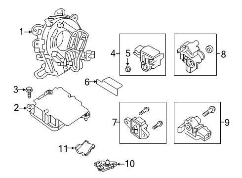 2014 Infiniti QX60 Sensor-Side AIRBAG, RH Diagram for 98836-3JA9A
