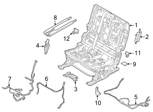 2023 Infiniti QX60 Second Row Seats Diagram 4