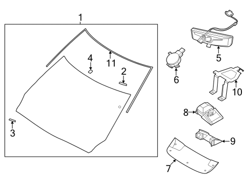 2023 Infiniti QX60 Wipers Diagram 1
