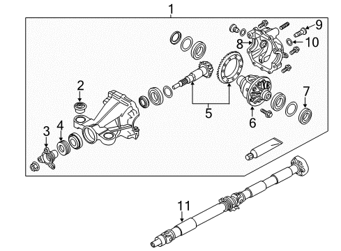 2021 Infiniti Q50 Axle & Differential - Rear Diagram