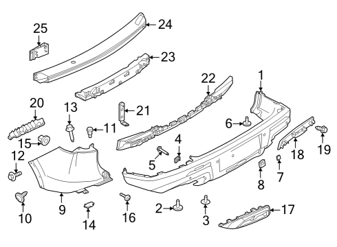 2022 Infiniti QX60 Bumper & Components - Rear Diagram