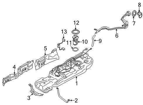 2020 Infiniti QX60 Fuel System Components Diagram