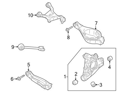 2023 Infiniti QX60 Rear Suspension, Lower Control Arm, Upper Control Arm, Ride Control, Stabilizer Bar, Suspension Components Diagram 4