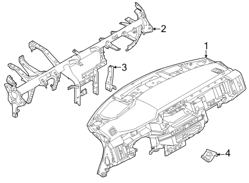 2022 Infiniti QX60 Cluster & Switches, Instrument Panel Diagram 2