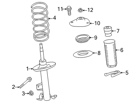 2022 Infiniti QX55 Struts & Components - Front Diagram