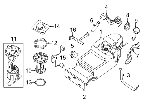Cap Assembly - Filler Diagram for 17251-9BA0A