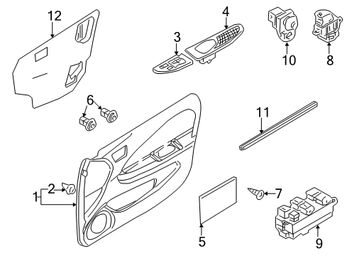 Finisher Assy-Front Door,LH Diagram for 80901-6Z900