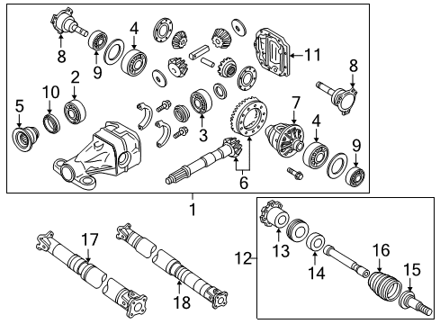2023 Infiniti QX80 Axle & Differential - Rear Diagram