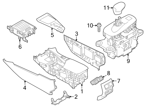 2024 Infiniti QX55 Center Console Diagram