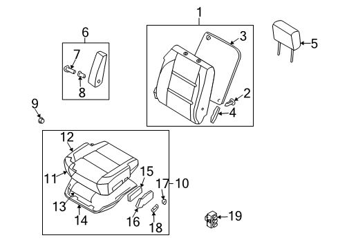 Trim Assembly - Front Seat Cu Diagram for 87370-ZE01C