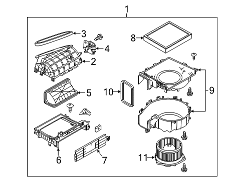 2022 Infiniti Q60 A/C & Heater Control Units Diagram 1