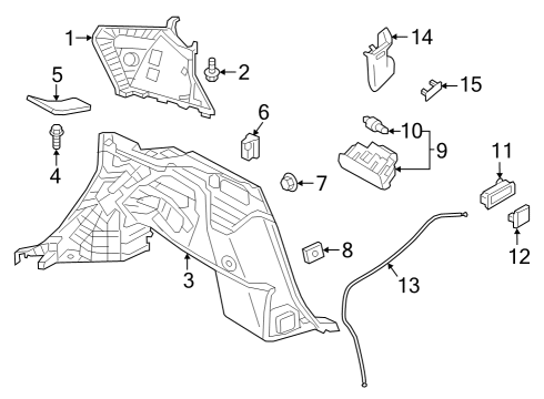 2020 Infiniti QX50 Interior Trim - Quarter Panels Diagram