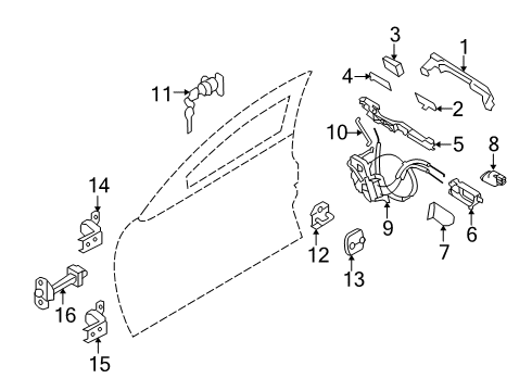 2021 Infiniti Q50 Lock & Hardware Diagram 1