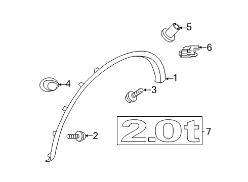 2023 Infiniti QX50 Exterior Trim - Fender Diagram