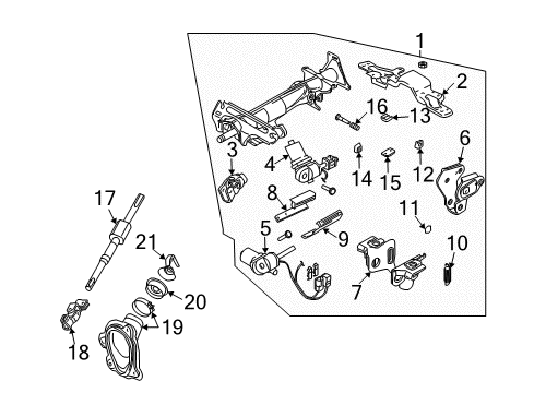 TELESCOPIC Unit - Steering Diagram for 48991-CG200