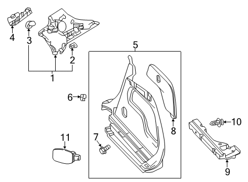 2018 Infiniti QX30 Finisher-Rear Side,Rear Lower RH Diagram for 76902-5DA0A
