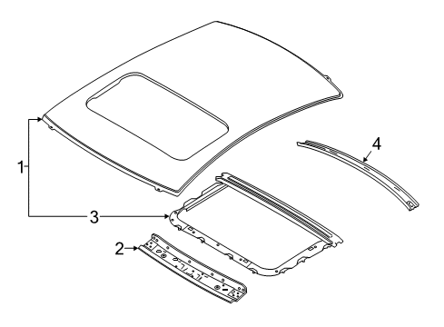 2022 Infiniti Q60 Roof & Components Diagram 2