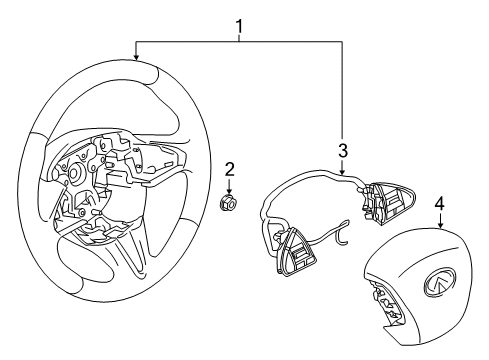 2020 Infiniti Q50 Steering Column & Wheel, Steering Gear & Linkage Diagram 8