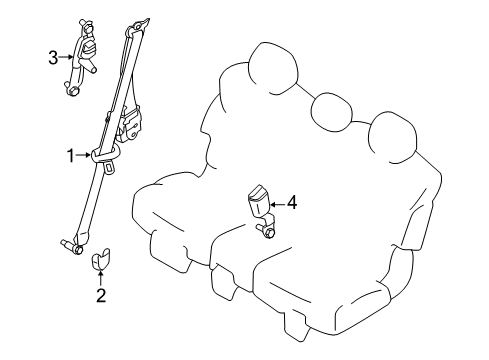 2020 Infiniti QX80 Seat Belt Diagram 2