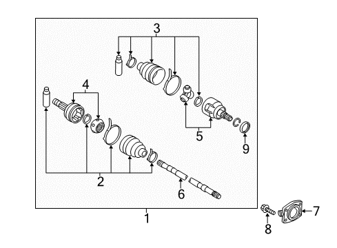 Housing-Rear Axle,RH Diagram for 43021-BR50A