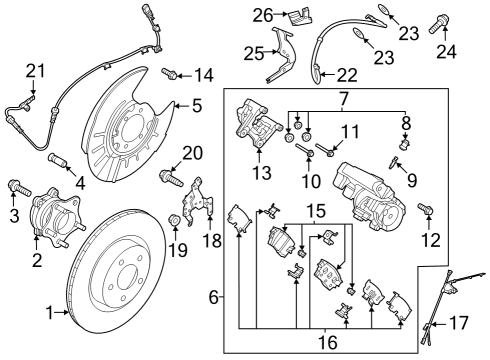 Gasket-Brake Hose Diagram for 46237-AV601