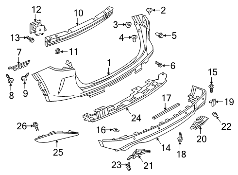 2021 Infiniti QX50 Bumper & Components - Rear Diagram