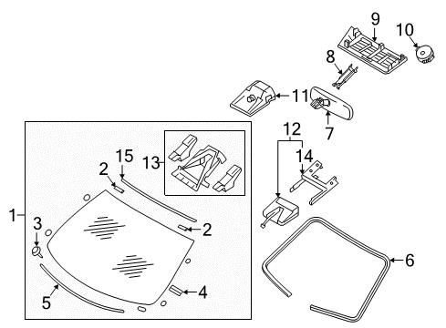 2017 Infiniti Q60 Rubber DUM Seal Diagram for G2G16-89900