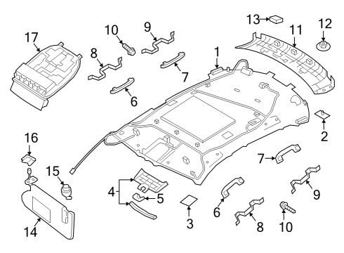 2020 Infiniti QX50 Interior Trim - Roof Diagram 2