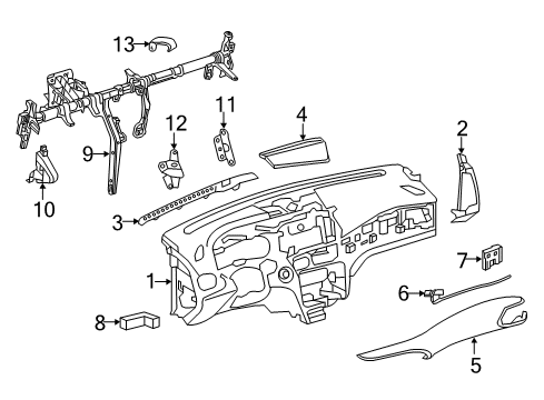 2019 Infiniti QX30 Pad Instrument Lower Diagram for 68212-HW20A