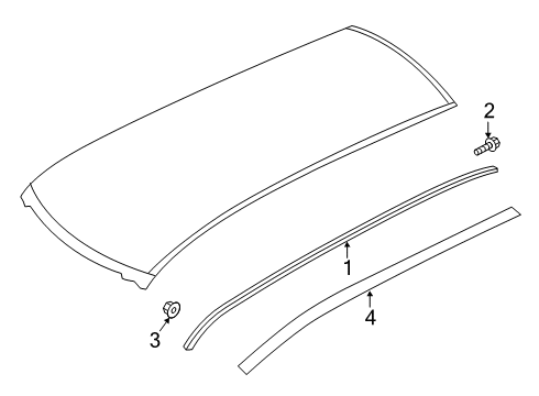 2023 Infiniti QX50 Exterior Trim - Roof Diagram 2