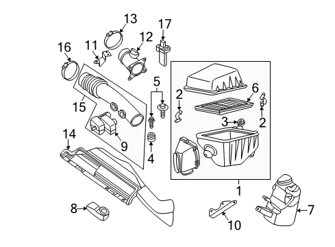 Clamp-Hose Diagram for 16439-8J001