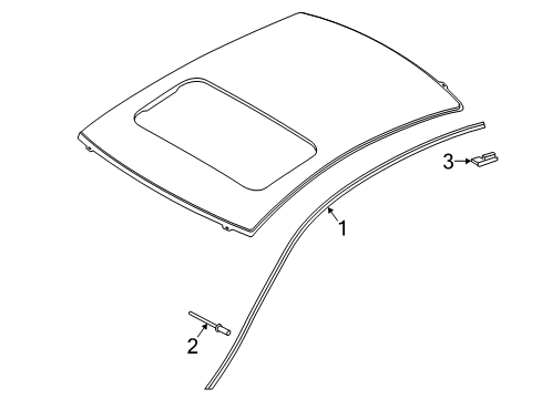 2022 Infiniti Q60 Exterior Trim - Roof Diagram 2