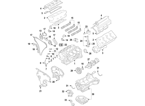 2017 Infiniti QX60 Cover Assembly Valve Timing Control Diagram for 13040-6KA1B