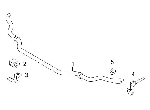 2021 Infiniti Q50 Stabilizer Bar & Components - Front Diagram 2