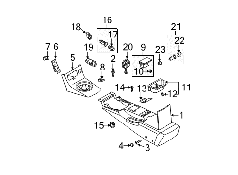 Holder Assy-Cup Diagram for 969A1-CD00A