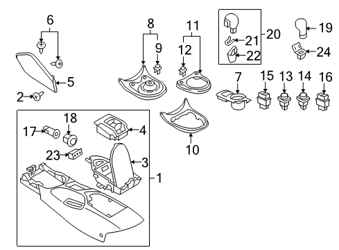Boot Console Diagram for 96935-6GG0A