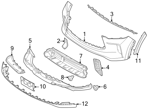 2022 Infiniti QX60 Bumper & Components - Front Diagram 1