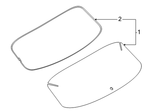 2024 Infiniti QX55 Glass - Lift Gate Diagram