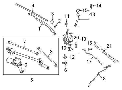 2022 Infiniti QX50 Wiper & Washer Components Diagram 2