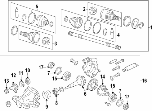 2022 Infiniti Q60 Rear Axle, Axle Shafts & Joints, Differential, Drive Axles, Propeller Shaft Diagram