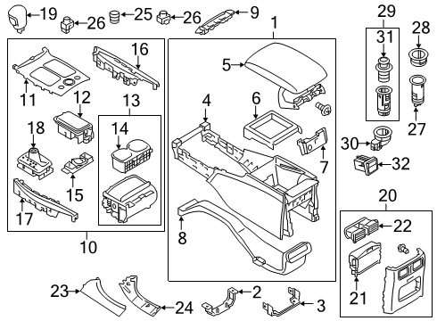 FINISHER - Console Indicator Diagram for K6941-1A69B