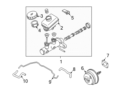 Tube-Booster To Tank Diagram for 47401-EV00A