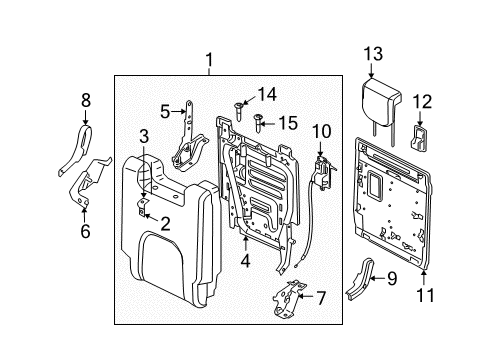 Cover Assy-Back,3RD Seat Diagram for 89670-ZS40E