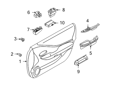 FINSHER Assembly Front Door LH Diagram for 80901-ZB700
