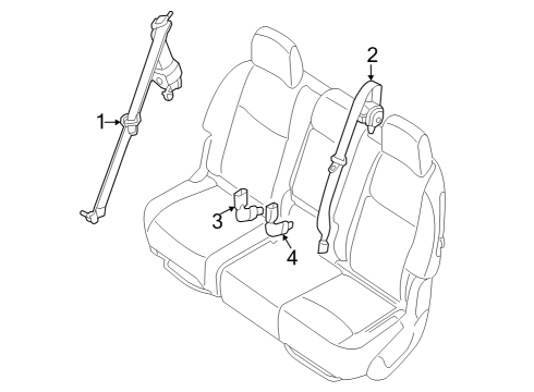 2022 Infiniti QX60 Second Row Seat Belts Diagram 2