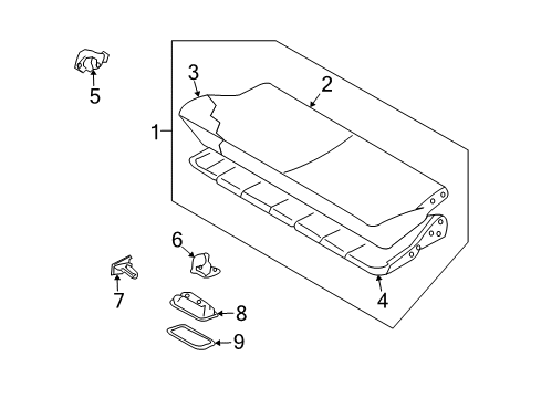 Trim Assembly-3RD Seat Cushion Diagram for 89320-5Z101